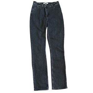 Abercrombie & Fitch High-Rise Straight Leg Jeans - Washed Black